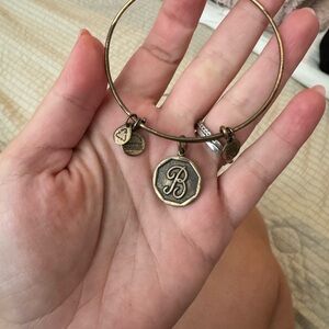 Gold Charm Bangle Bracelet